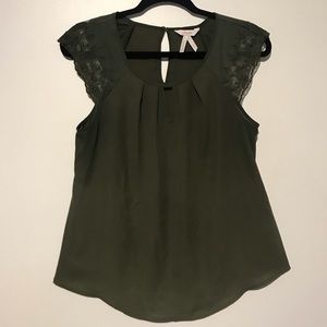 Candies Lace Cap-sleeve Blouse